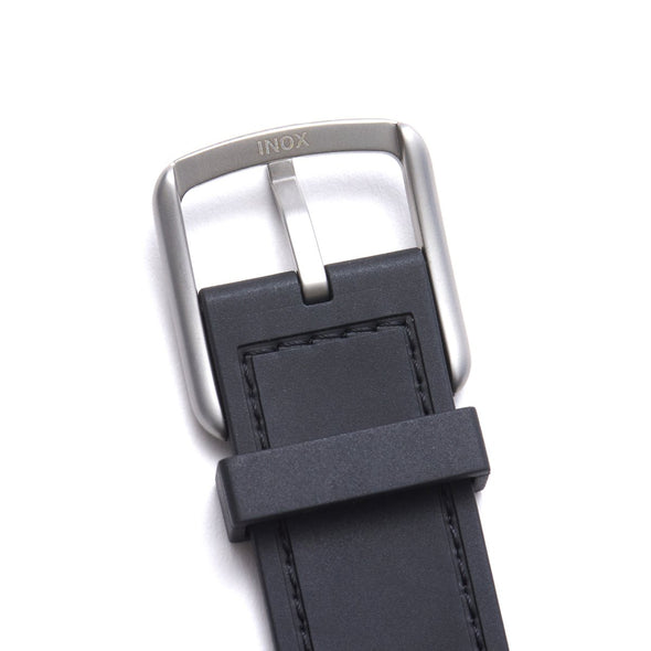 XL Black Leather and Steel Buckle