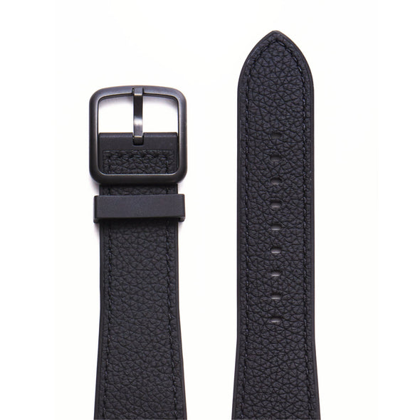 XL Black Leather and Black IP Buckle