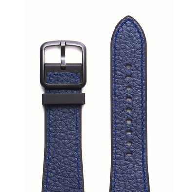 Blue Leather and Black IP Buckle